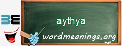 WordMeaning blackboard for aythya